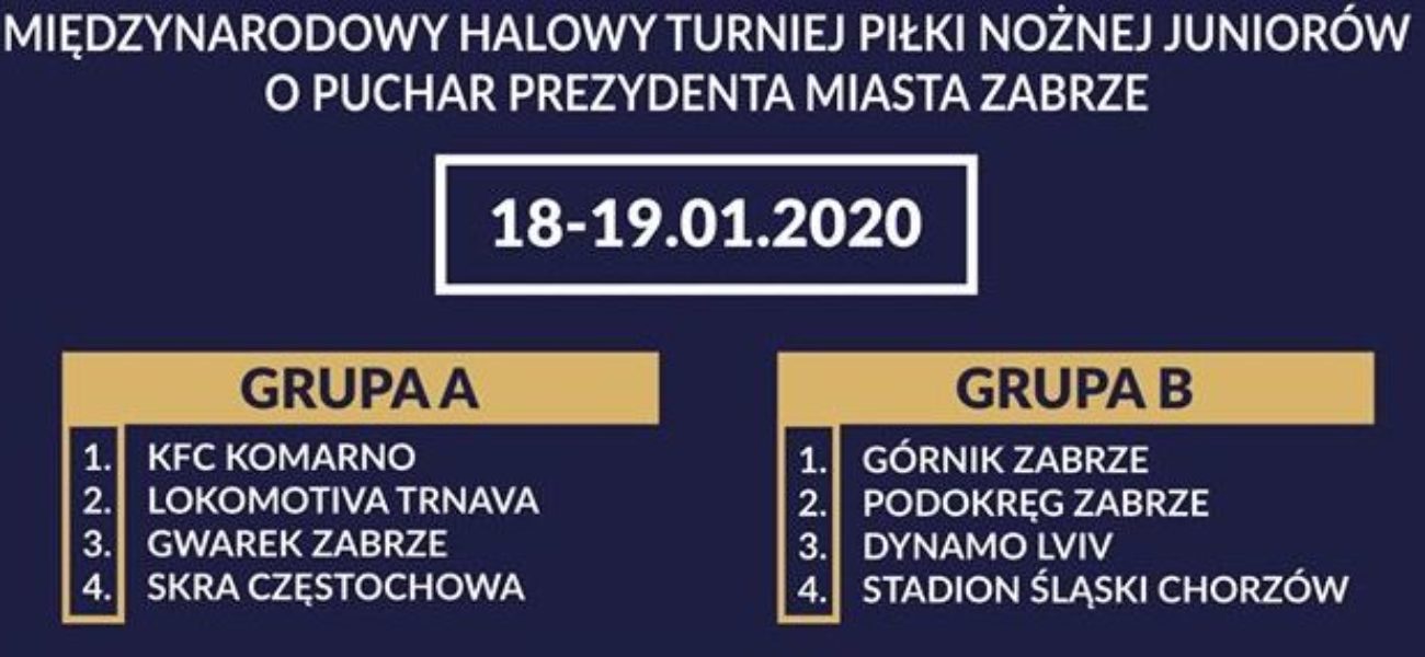 Juniorzy starsi zagrali o Puchar Prezydenta Zabrza