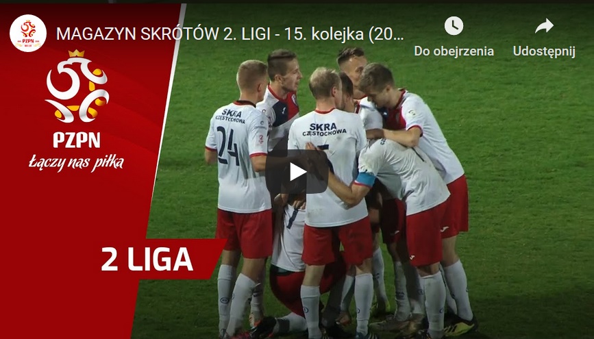 Magazyn skrótów  – 2 liga PZPN – 15 kolejka